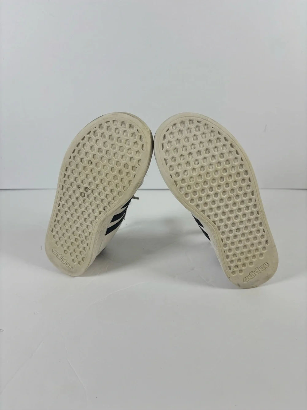 adidas unisex White and Black Stripe Low-Top Sneakers